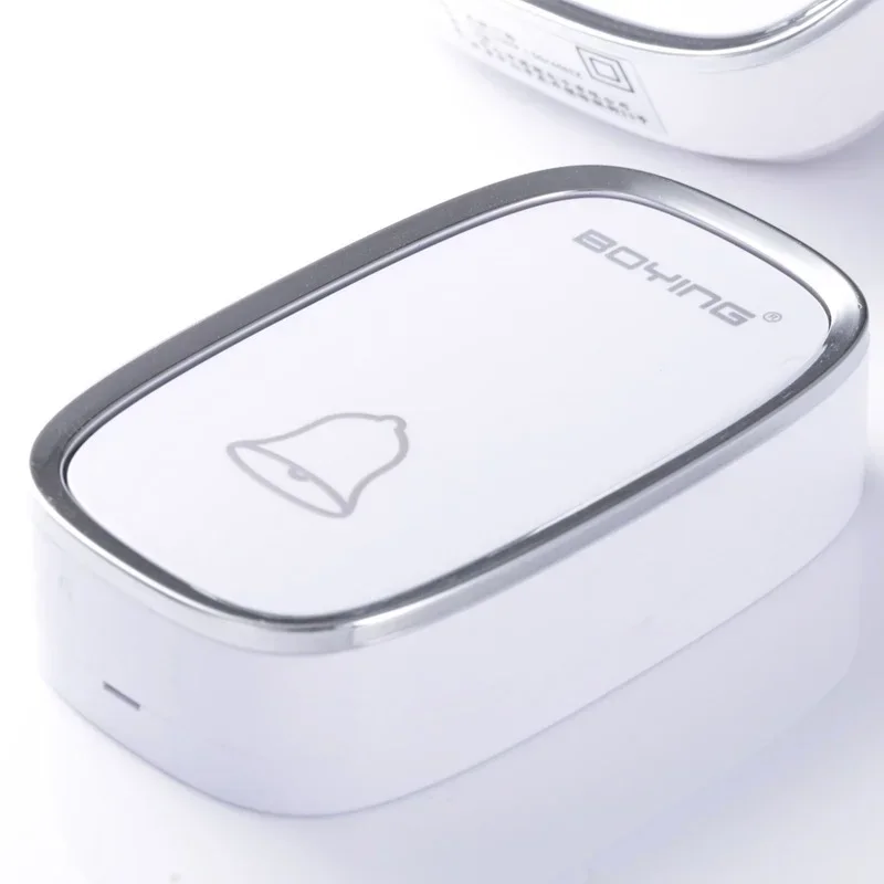 Campainha sem fio à prova d'água com botão autoalimentado, conjuntos de campainha inteligente para casa, bem-vindo ao ar livre, receptor de sinos
