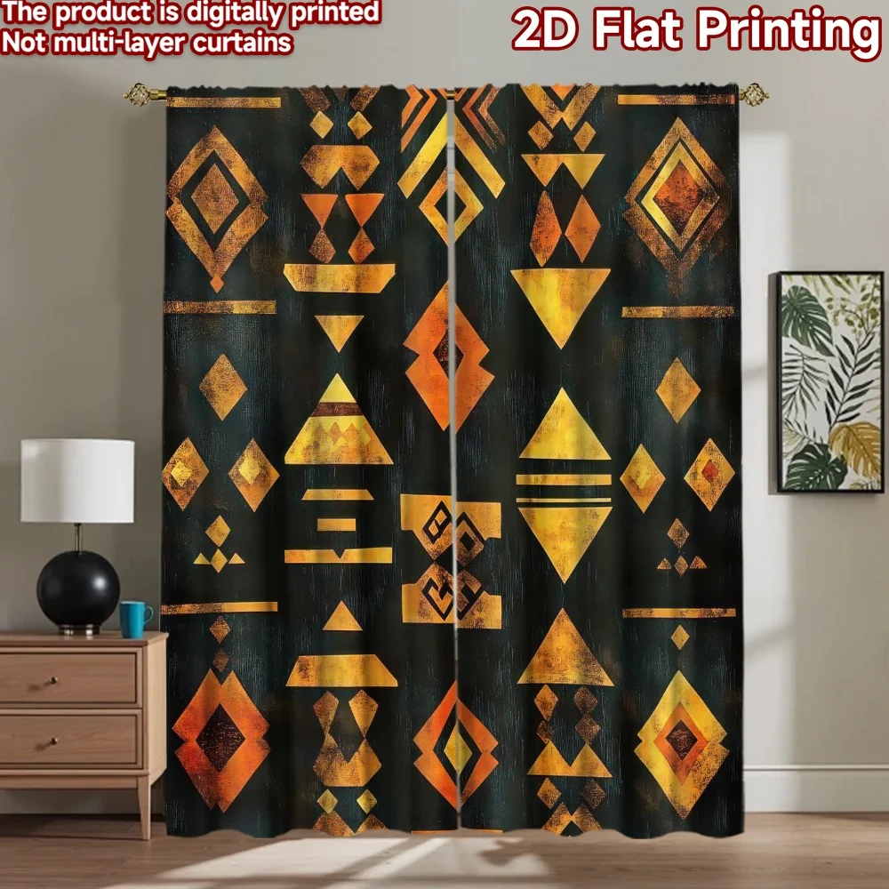 

1pc 2D flat Photography Backdrop Popular Background Banner Geometric Tribal Shapes 100% Polyester Birthday Party Perfect for