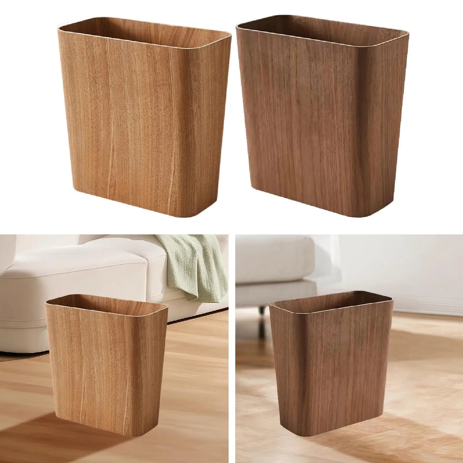 

Корзина для мусора Деревянный мусорный бак Корзина для мусора в деревенском стиле Корзина для хранения мусора Деревянный открытый мусорный бак для туалета, кухни, офиса