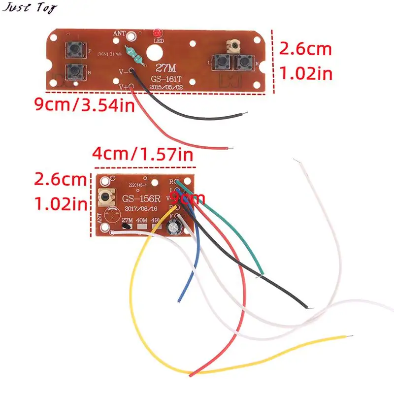 4/2/5CH RC Car Remote Control 27MHz Circuit PCB Transmitter and Receiver Board with Antenna Radio System