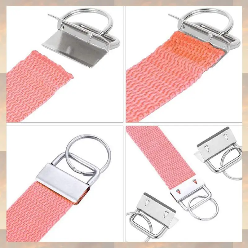 

Flash Trend 60 Pack 32Mm Metal Color Tail Clip Set 5 Color Metal Ribbon Hanging Clip With Key Ring DIY Tools.
