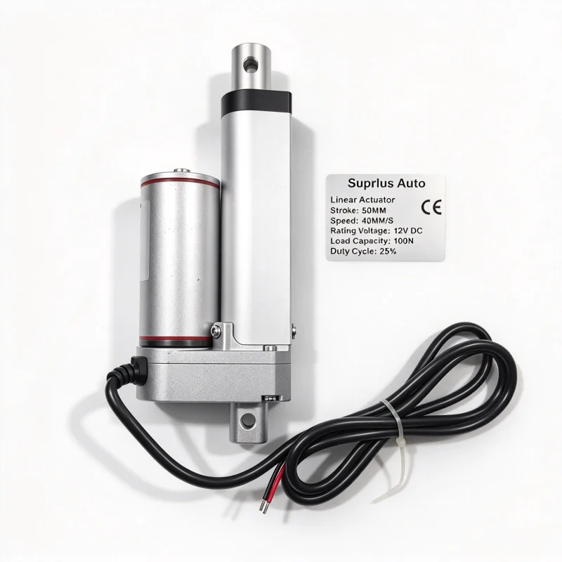 Precision 12/24V DC Linear Actuator 50mm Stroke Max Load 1000N And Max 40mm/s Fast Speed Metal Mounting Bracket Free Shipping