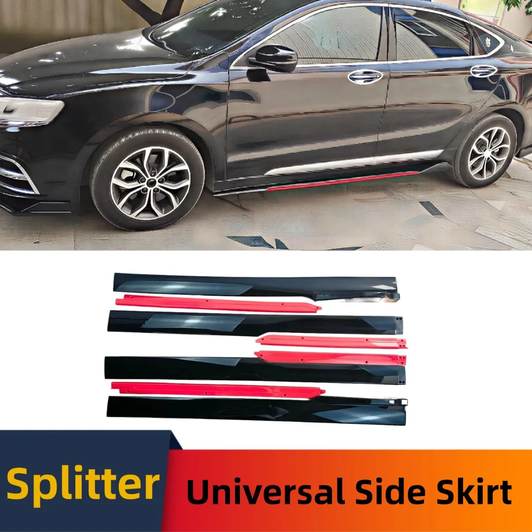 

For 98% Cars Universal 4PCS Side Skirt Bumper Spoiler Splitter Body Kit Tuning Styling Accessories For BMW Audi VW Honda Benz