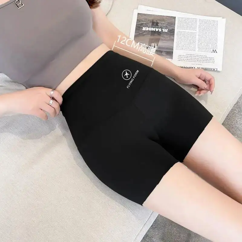 Invisible Zipper Open Crotch Sexy Shorts Summer Fitness Plus Size Sports High Waist Bottoms