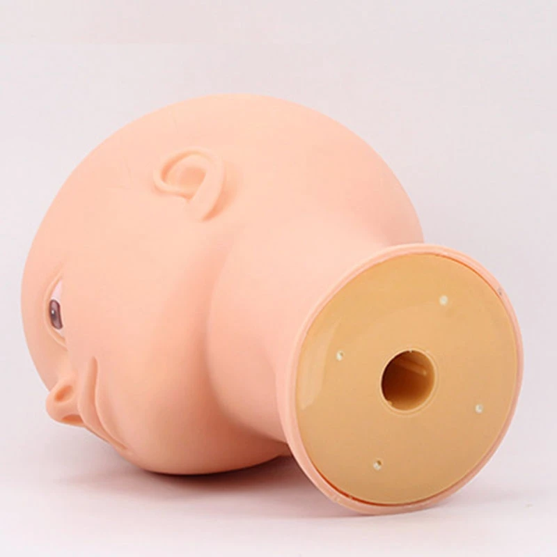 Cabeza de Maniquí de silicona suave con orificio de montaje, práctica de extensión de pestañas de belleza, cabeza de entrenamiento para cosmetología de maquillaje