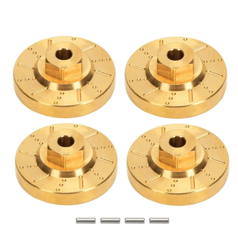 4Pcs Brass Wheel Hex Hub Adapter Counterweight Brake Disc For 1/18 FMS EAZYRC Rochobby RC Car Upgrade Parts