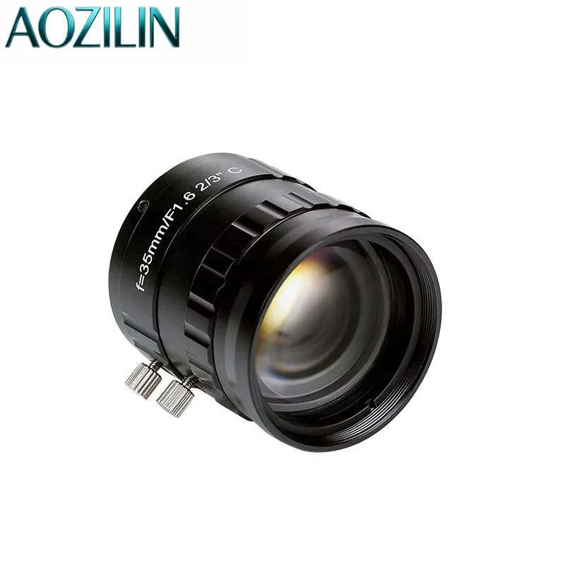 AOZILIN 5MP 35mm F1.6-16 Low Distortion Industrial C-Mount Machine Vision FA Lens 2/3