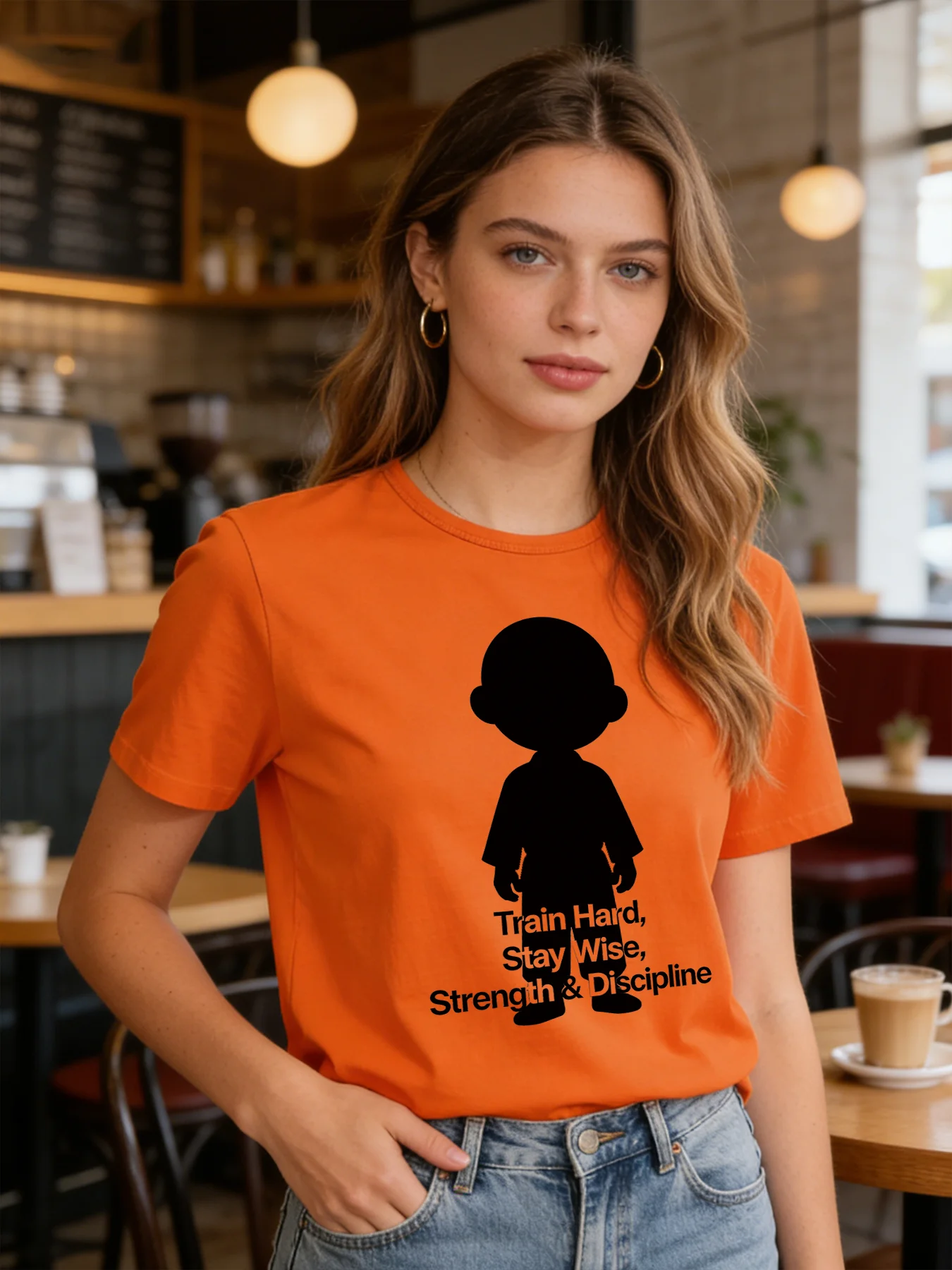

Train Hard Stay Wise Strength & Discipline T Shirt Women Karate Kid Graphic Tee Casual Round Neck Short Sleeve Tops