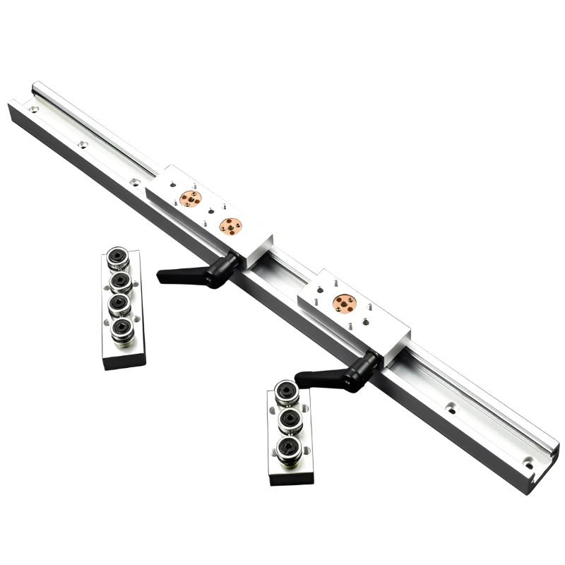 Dual-Axis Guide Rail Linear Rail 1/2PCS SGR10 100-1150mm+High Speed Guider Locking Slider SGB10-3/4/5 Wheel+Lock