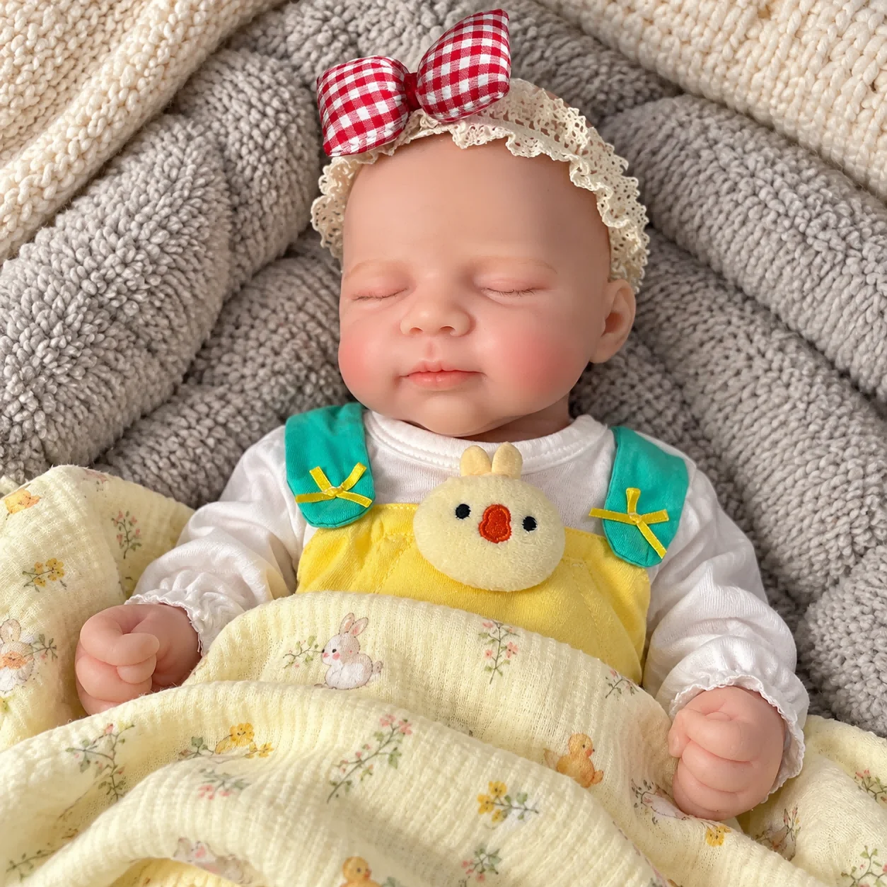 Healing Silicone Reborn Doll 20Inch Cuddly Washable Anatomically Correct Doll Random Clothing Loneliness Support Collection Toy