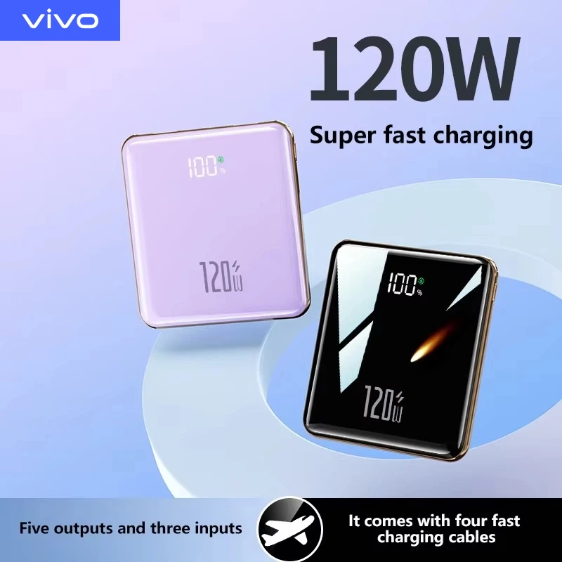 باور بانك بسعة 50000 مللي أمبير في الساعة، بطارية شحن سريعة للغاية 3 في 1، باور بانك بشاشة رقمية عالية السعة لهواتف iPhone وسامسونج وهواوي