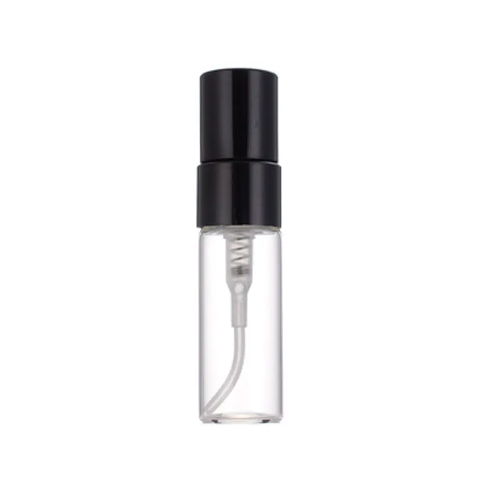 Travel Sample Vials Gold Silver Cap Moisturizer Liquid Spray Bottle Refillable Glass Bottle Atomizer Cosmetic Container