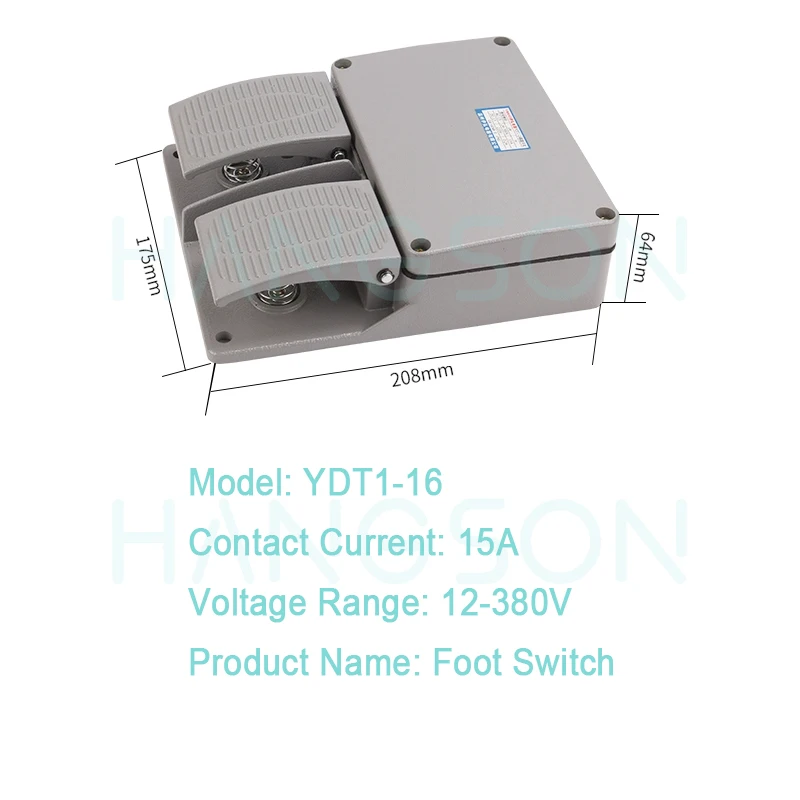 YDT1-16 Foot Switch Momentary YDT1-18 Latching YDT1-15 Power Pedal Switch