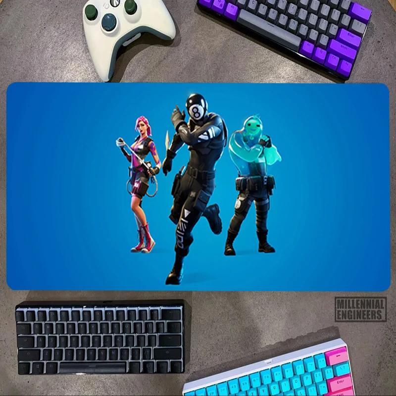 Hot-F-Fortnites-Game Mouse Pad Desk Mat Office Accessories Mousepad Gamer Big Mousepepad Keyboard Gaming Mats Extended Large Xxl