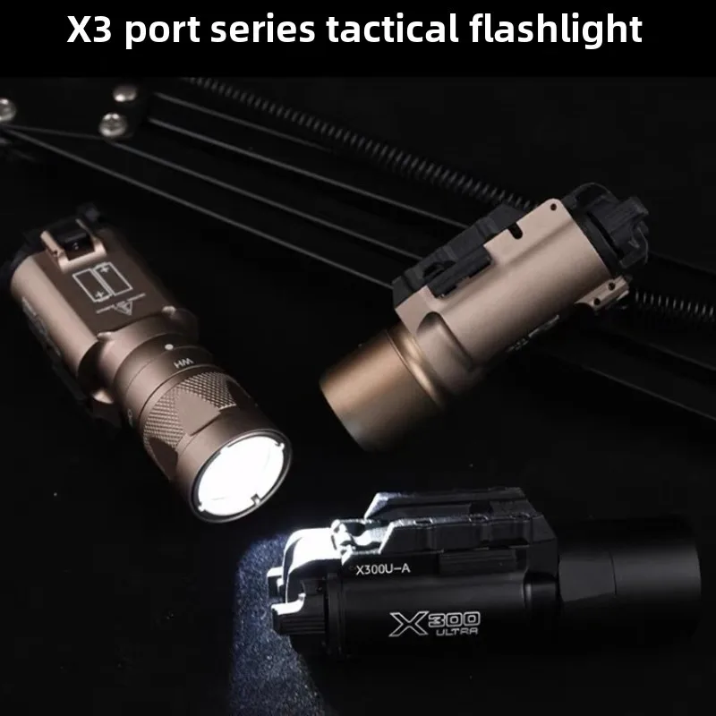 

Tactical Surefir Style X300U X300 Ultra X300U-A Flashlight for Pistol Light Airsoft Helmet Light Weapon Torch Strobe 800 Lumens