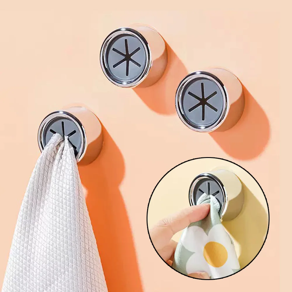 3PCS Non Punching Dishwashing Cloth Storage Clip Dishcloth Clip Kitchen Household Gloves Hook Towel Rack Hole Clip Wall Hanging