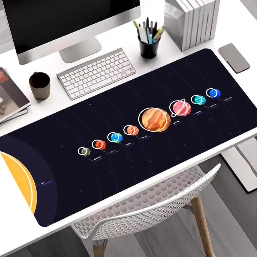 

Cartoon planet Mouse Pad Large Gaming Mouse Pad Non-slip Mousepads Laptop Tablet Mat PC Office Accessories Art Mausepad Playmat