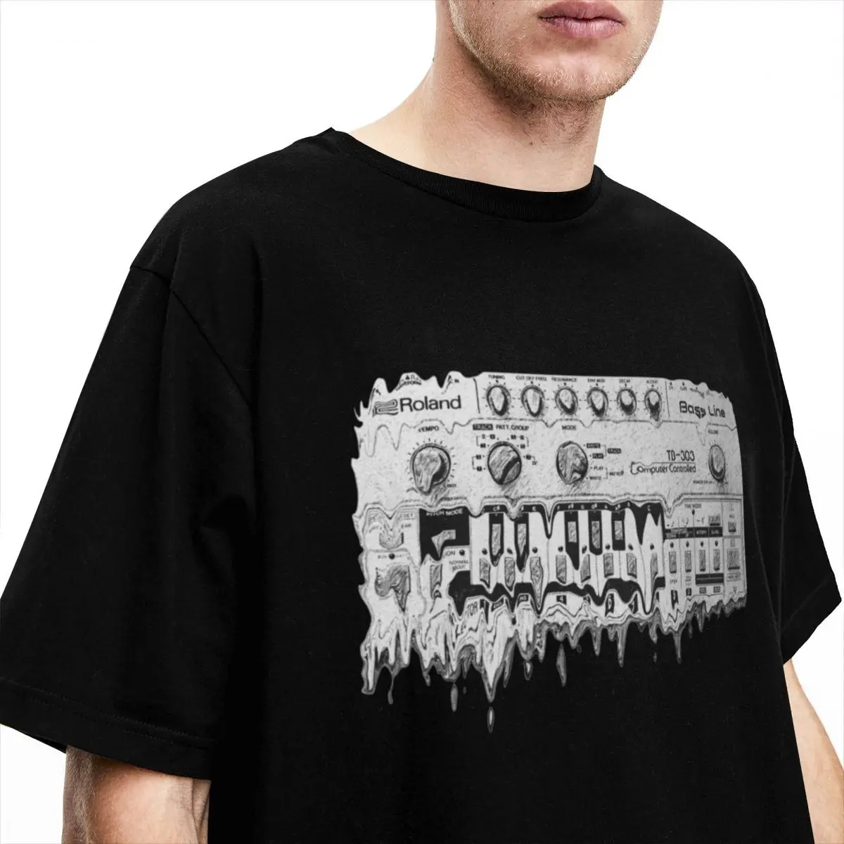 Synthesizer Roland TB 303 Merch T Shirt Men Women Synth Analog Korg Techno Electronic Music Hipster Tee Shirt Printed Clothing