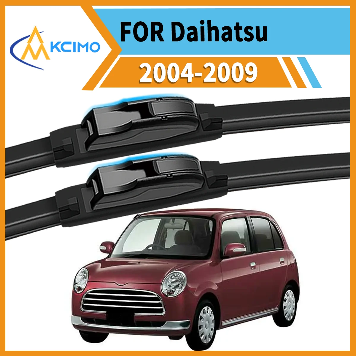 

Essential Safety Pair 2 Front Wiper Blades for Daihatsu Mira Gino L650S 2004-2009 All-Weather Clarity Durable Easy to Install