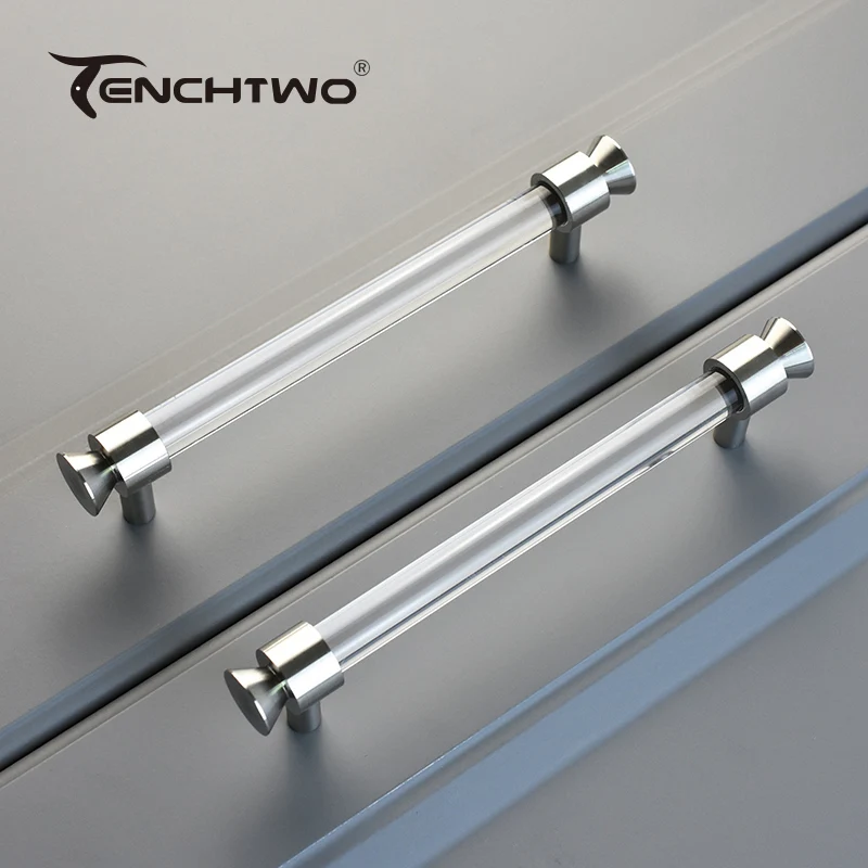 Silvery Golden T-Bar Kitchen Cabinet Pulls Shoe Cupboard Drawer Knobs Dresser Door Handles Furniture Hardware Acrylic Crystal
