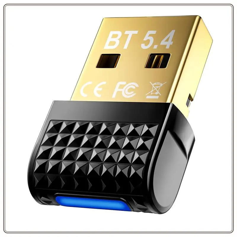 Betrouwbaar-USB Bluetooth 5.4 Adapter Zender Ontvanger EDR + BLE BT5.4 Audio-ontvanger Draadloze USB Dongle Adapter Voor PC Laptop, U