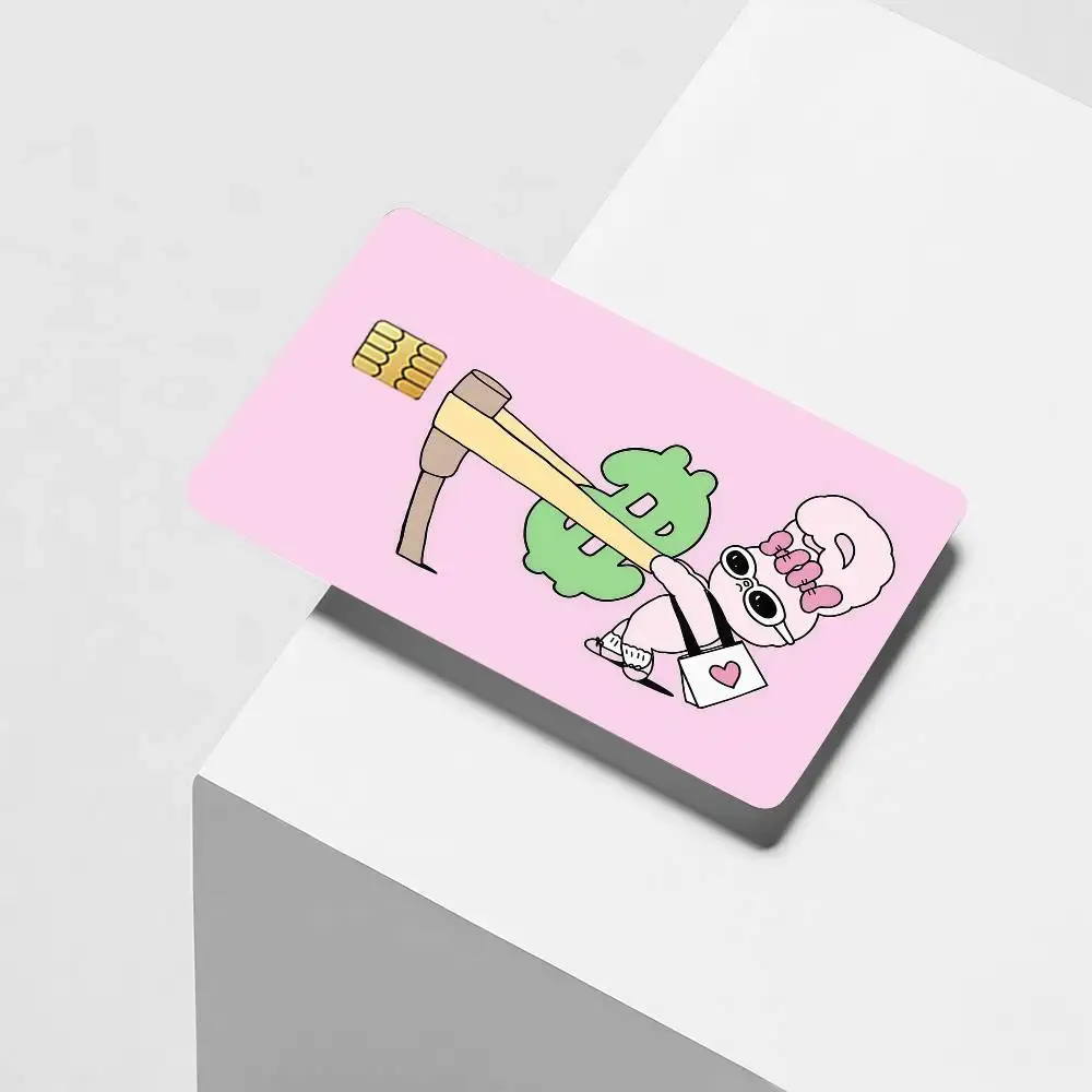 Cartoon E-Esther B-Bunny Credit Card Decorative Card Stickers Suitable For Bank Cards Metro Transit Anti-scratch Gift 4PCS