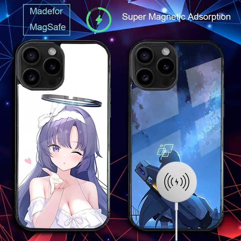 

Чехол для телефона H-Hayase Game Y-Yuuka для iPhone 17,16,15,14,13,12,11, Pro, Max, Plus, Mini, SE4, E с магнитной беспроводной зарядкой Magsafe