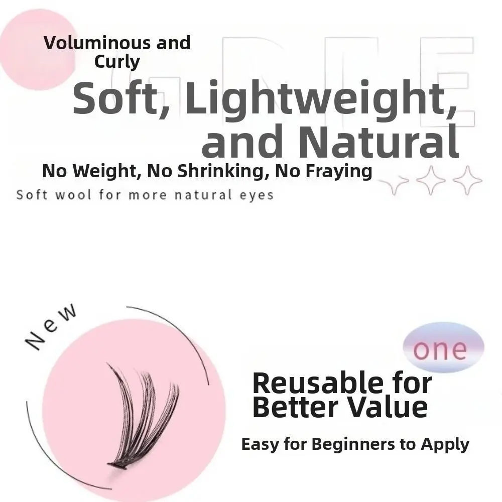 Large Capacity Eyelash Book Single Cluster 30D40D Mixed Cluster Eyelash Upright Hair Curled Segmented Eyelash Professional Use