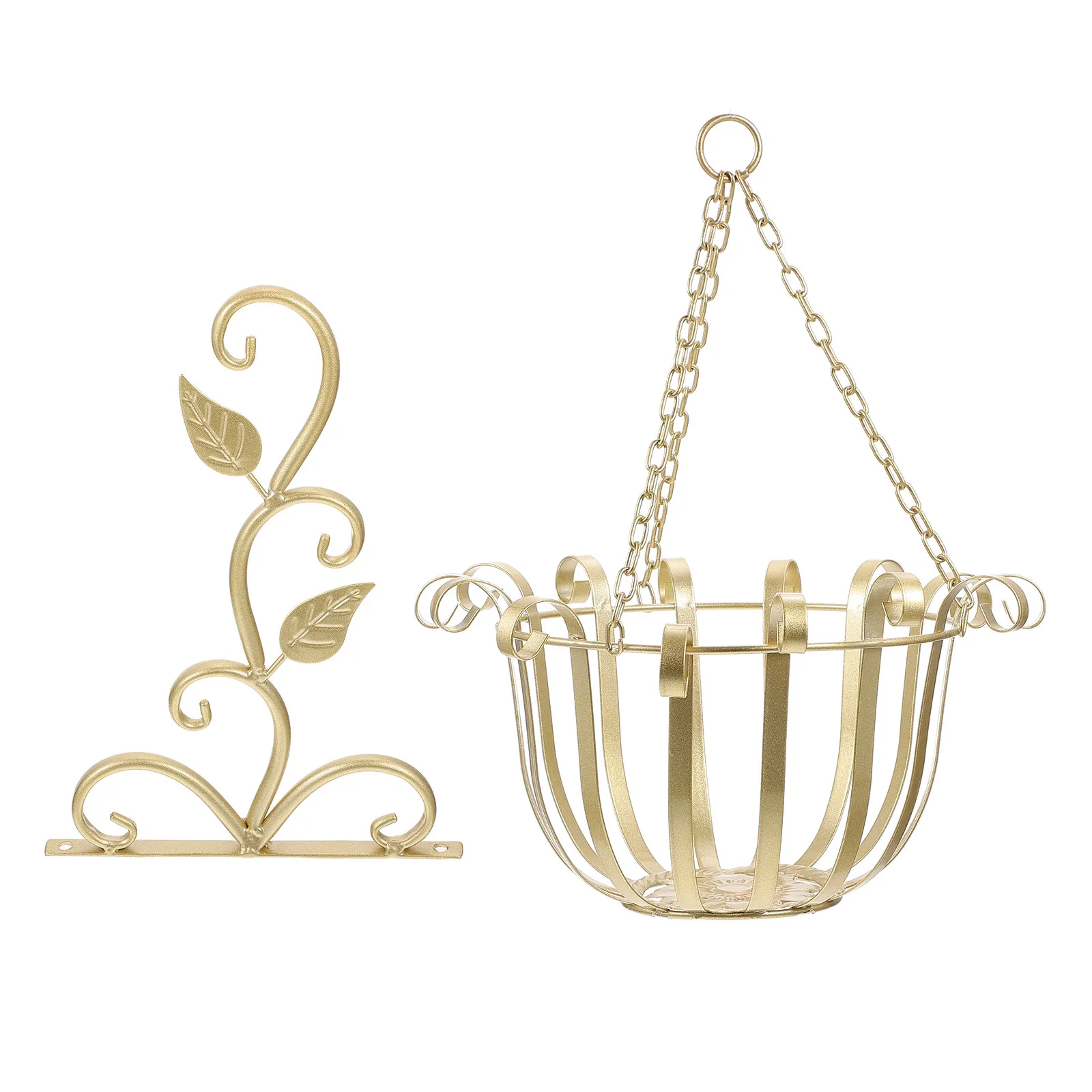 

Набор из 1 железной подвесной корзины для цветов, настенная подставка для растений, декоративное кашпо для балкона, сада, дома и улицы