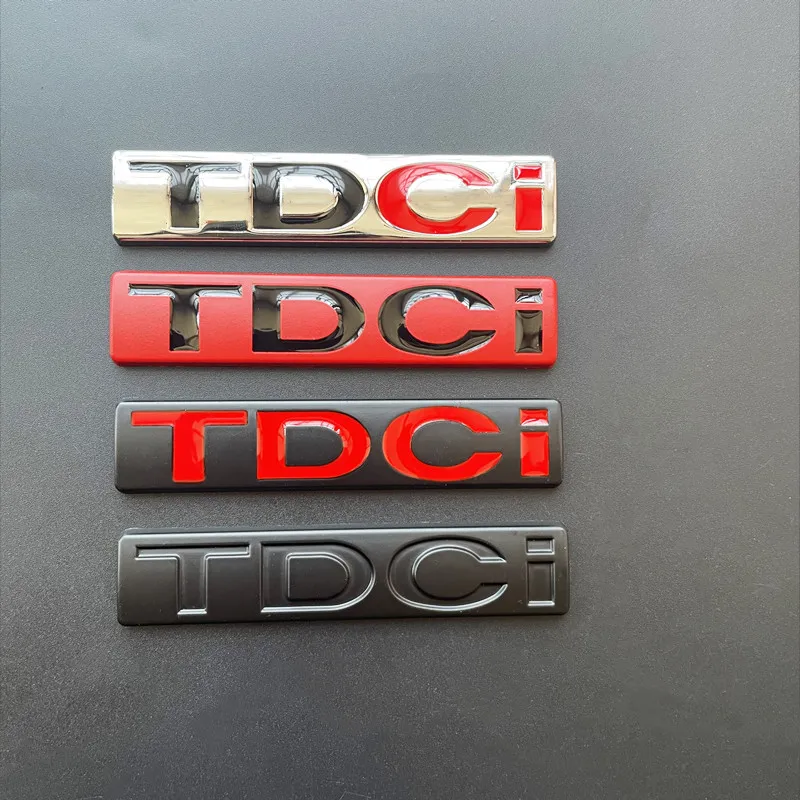 3D Metal Chrome Black Logo TDCI Emblem Car Fender Trunk Badge For Ford Fiesta Kuga Mondeo MK3 Focus MK2 TDCI Sticker Accessories