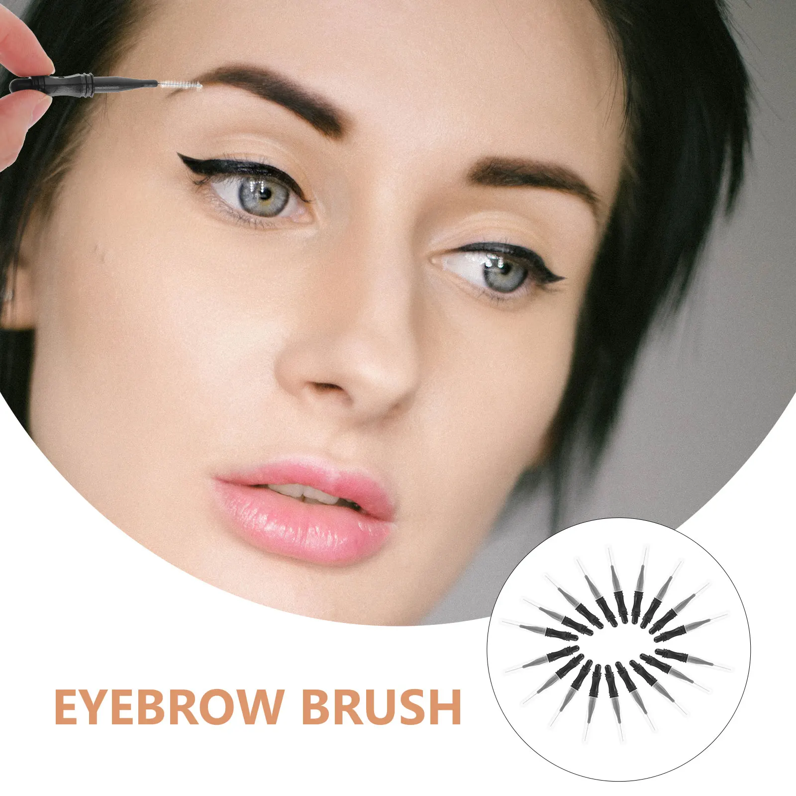 

50pcs Eyebrow Brush Grooming Tools Eyelash Cap Brushes lash brush eyelash comb mascara wands eyelash extension