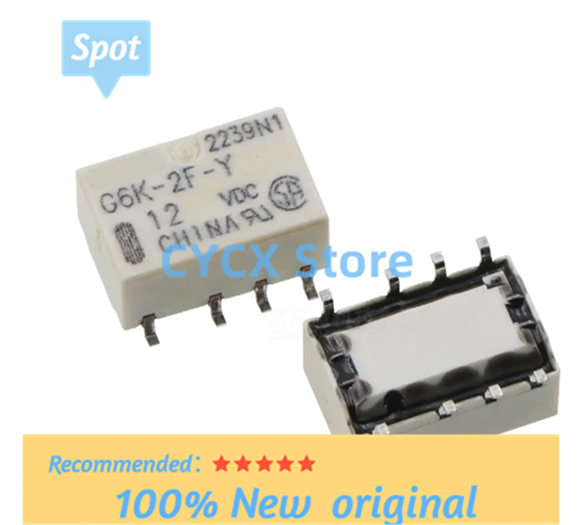 5pcs New Relay G6k-2f-y-5vdc G6k-2f-y-12vdc G6k-2f-y-24vdc G6k2fy 12v 5v 24v Sop8 Signal Relay 8 Pin