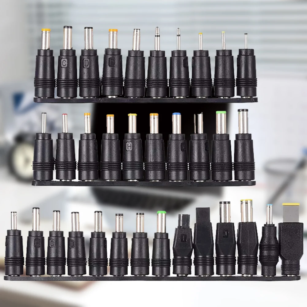 8/10/34pcs DC Power Adapter Tips 5525 Female To DC Male Multifunctional Power Connector 5.5x2.1mm for Notebook for Asus for Acer