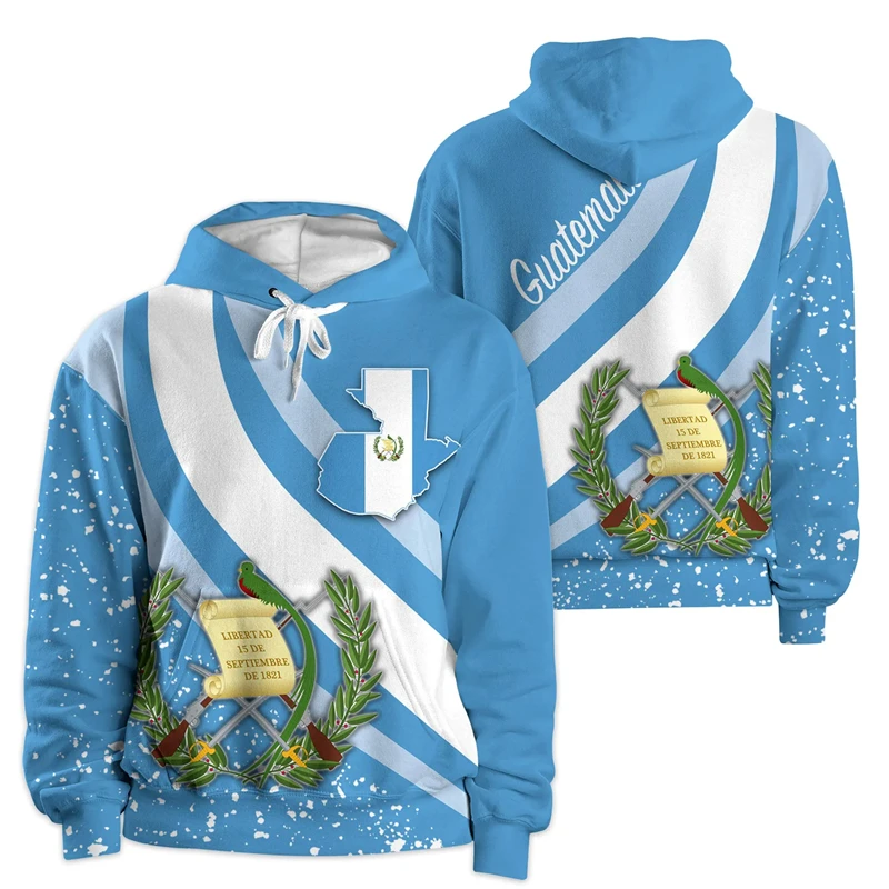 Guatemala National Flag Hoodies 3D Print Man Women Fashion Streetwear Y2k Hoodie Oversized Pullovers Sweatshirts Kids Clothing