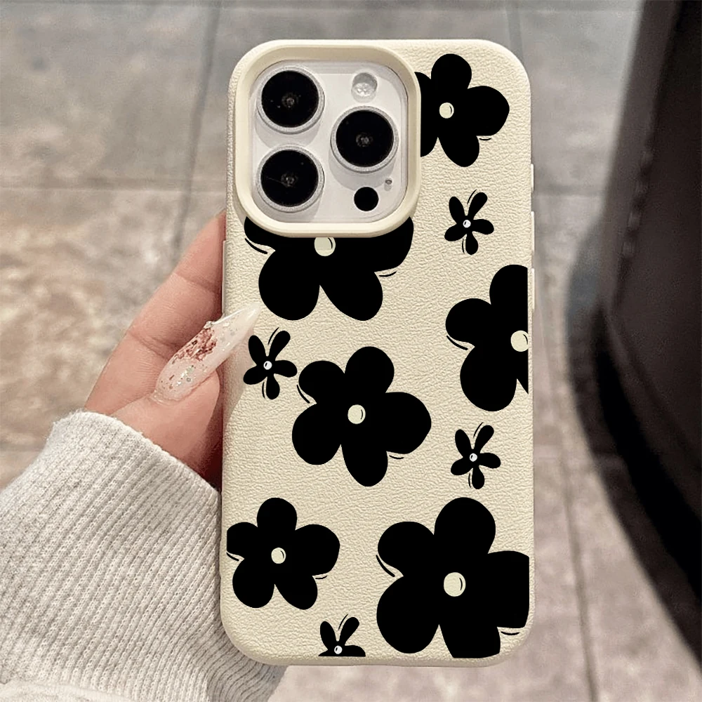 Große Kleine Schwarze Flecken Handyhülle für iPhone 17 16 15 14 13 12 Pro Max 16 15 14 Plus 17 16 15 14 Pro 17Air Silikon Matt Cover – Detail 2