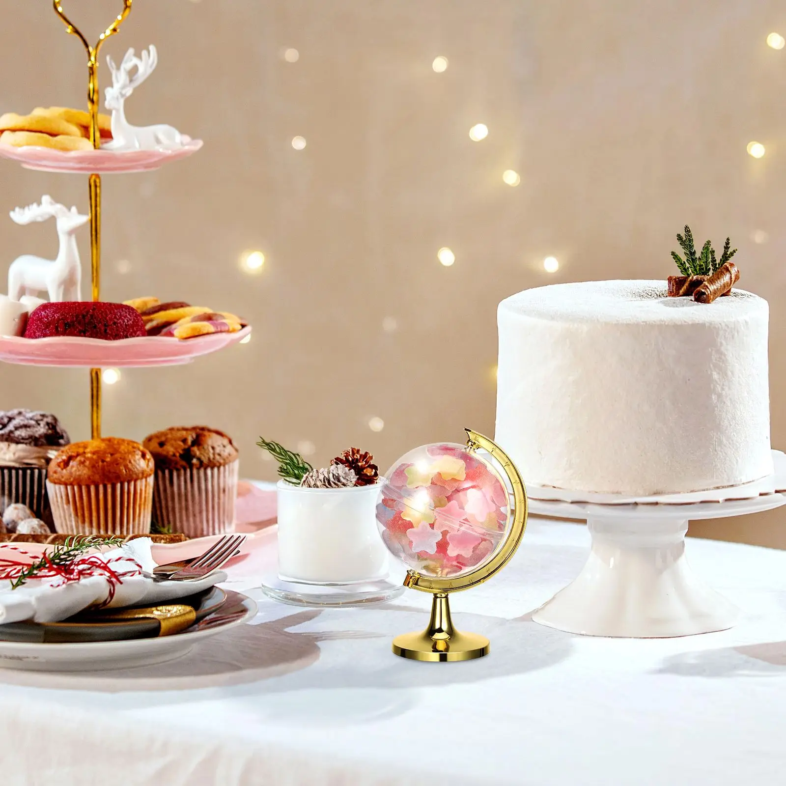 12pcs Candy Boxes Creative Round Earth Globe Plastic Candy Container Children's Day Gift Box Wedding Christmas party deco Supply - Image 4