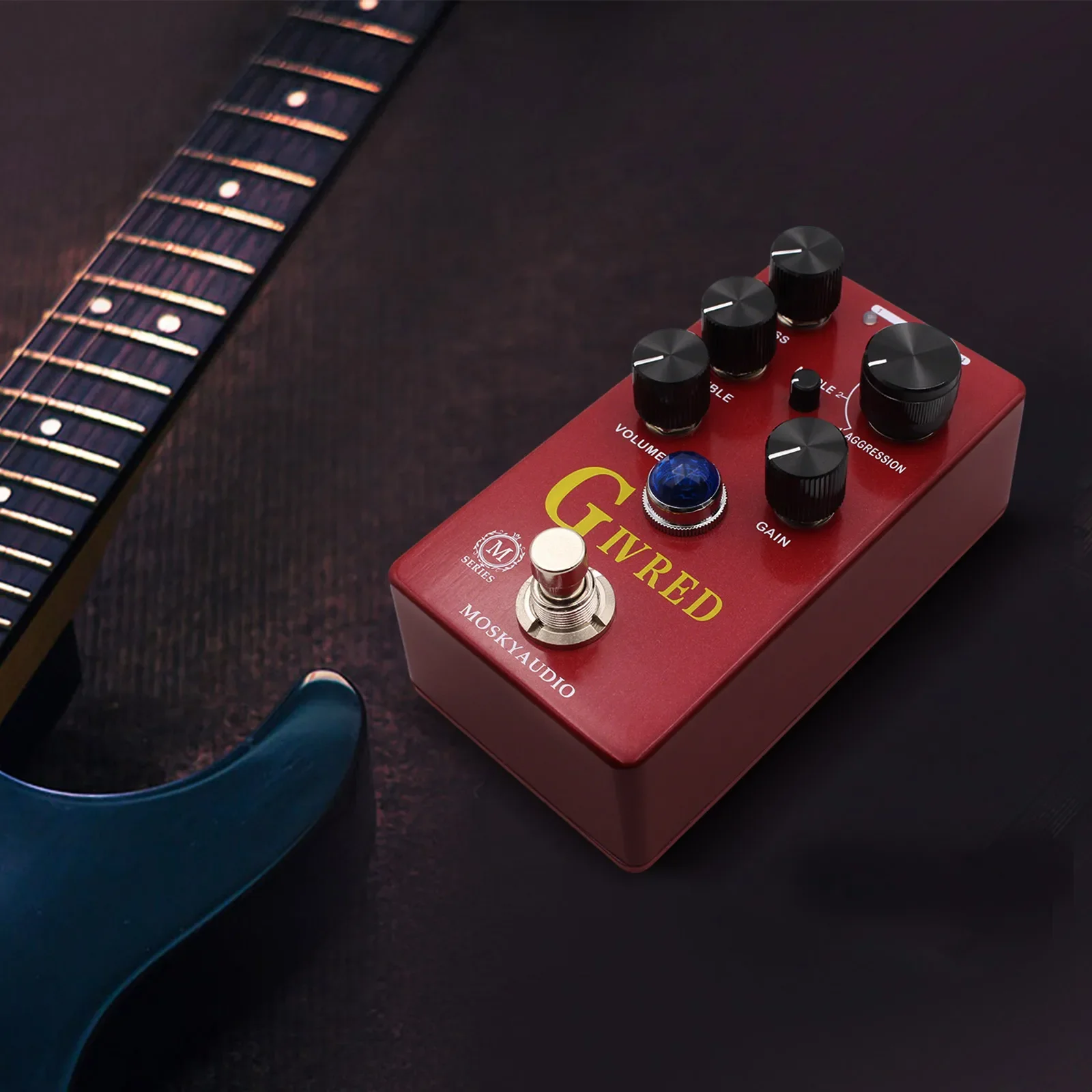 Pro Musician's Multi-Effect Pedal 4 True Bypass Modes + Dual Blue-Purple Channels for Guitar & Bass Mosky Audio