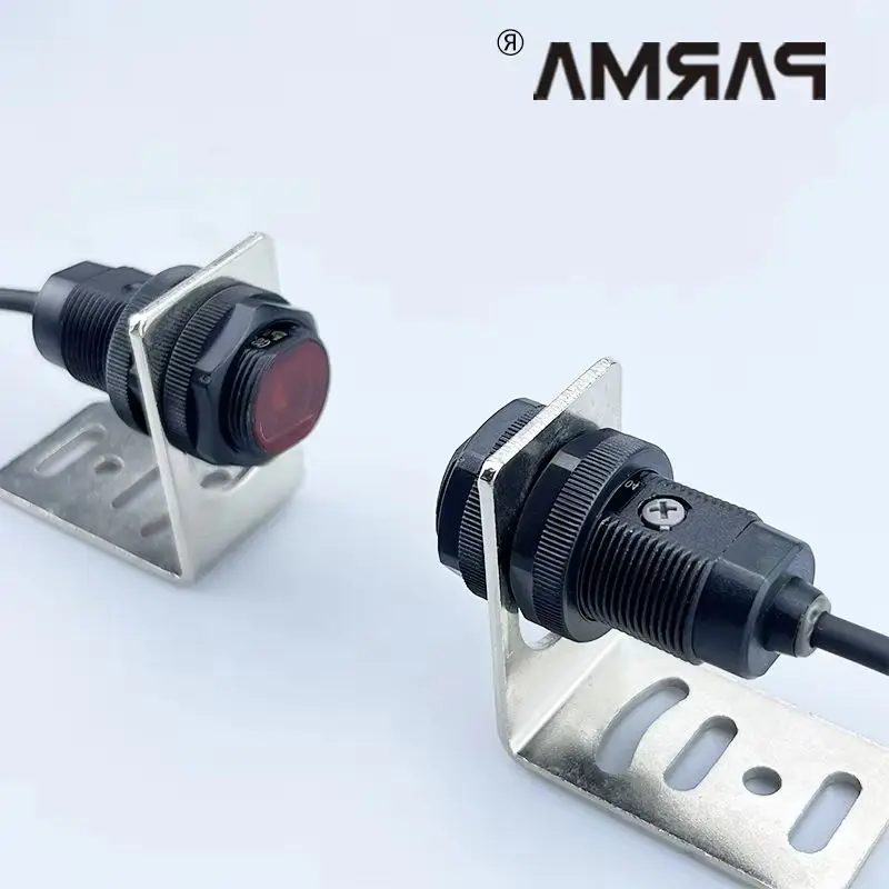 Cylinder M18 background suppression photoelectric switch BGS diffuse reflection visible red dot 12 24V