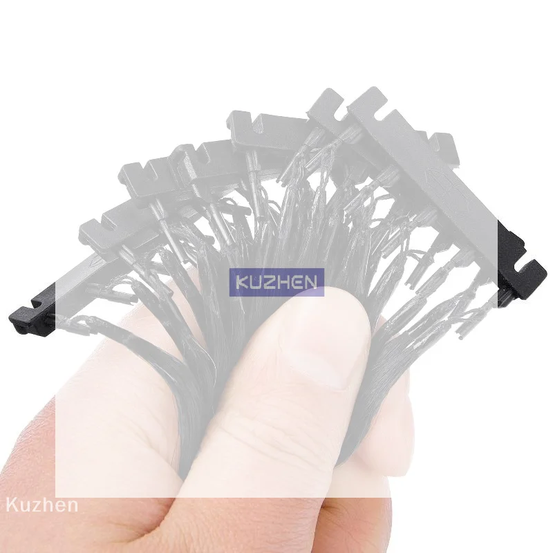 /Kuz/40Pcs New Professional Hair Extensions Tools 6D Hair Extension Clips Black /Brown/Blonde For 6D Hair Extension Machine