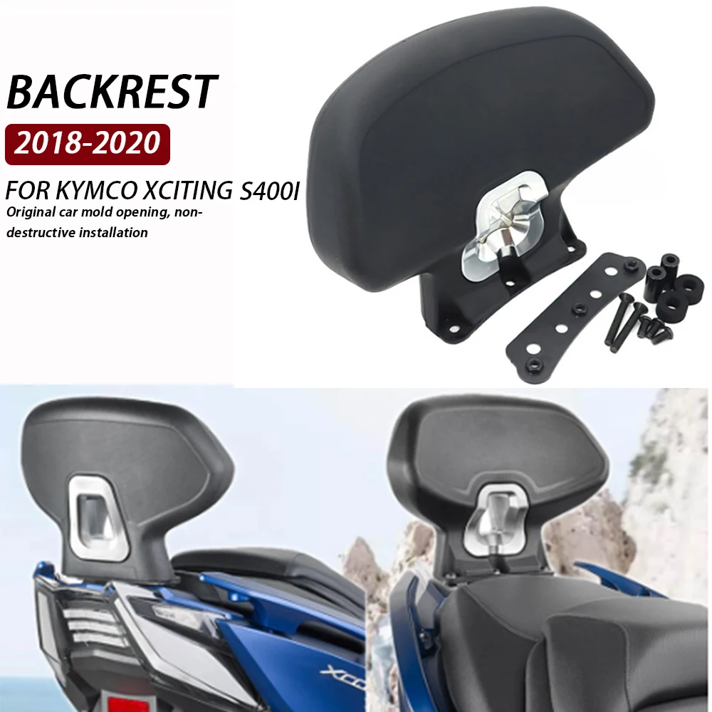 

NEW For KYMCO XCITING S400I S400 S 400 I 2018-2020 2019 Motorcycle Black Rear Passenger Seat Backrest Cushion Back Rest Pad