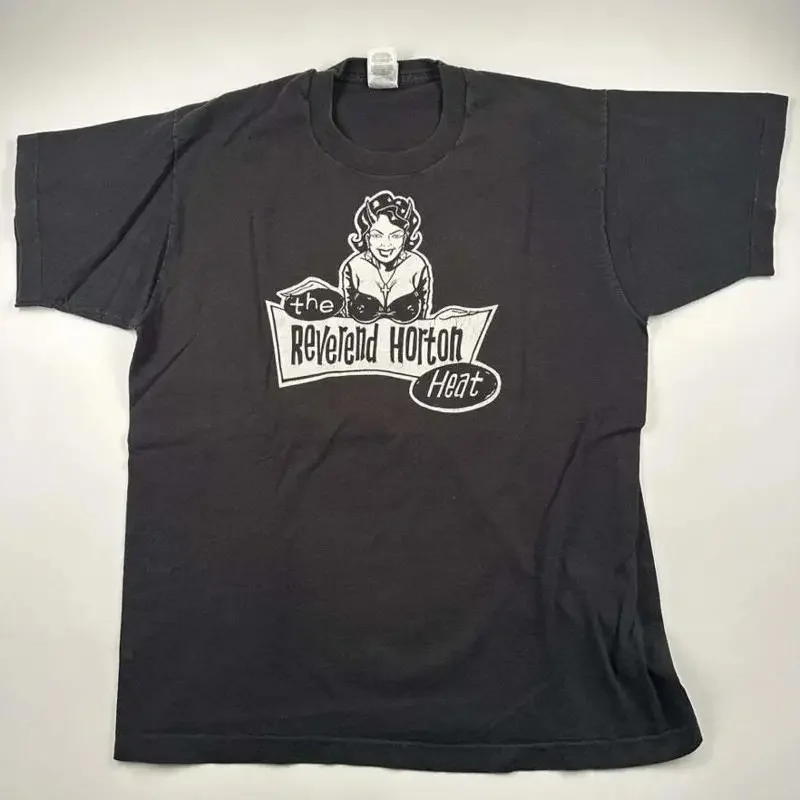 Vintage 90S The Reverend Horton Heat Band T Shirt Black All Size S 5Xl