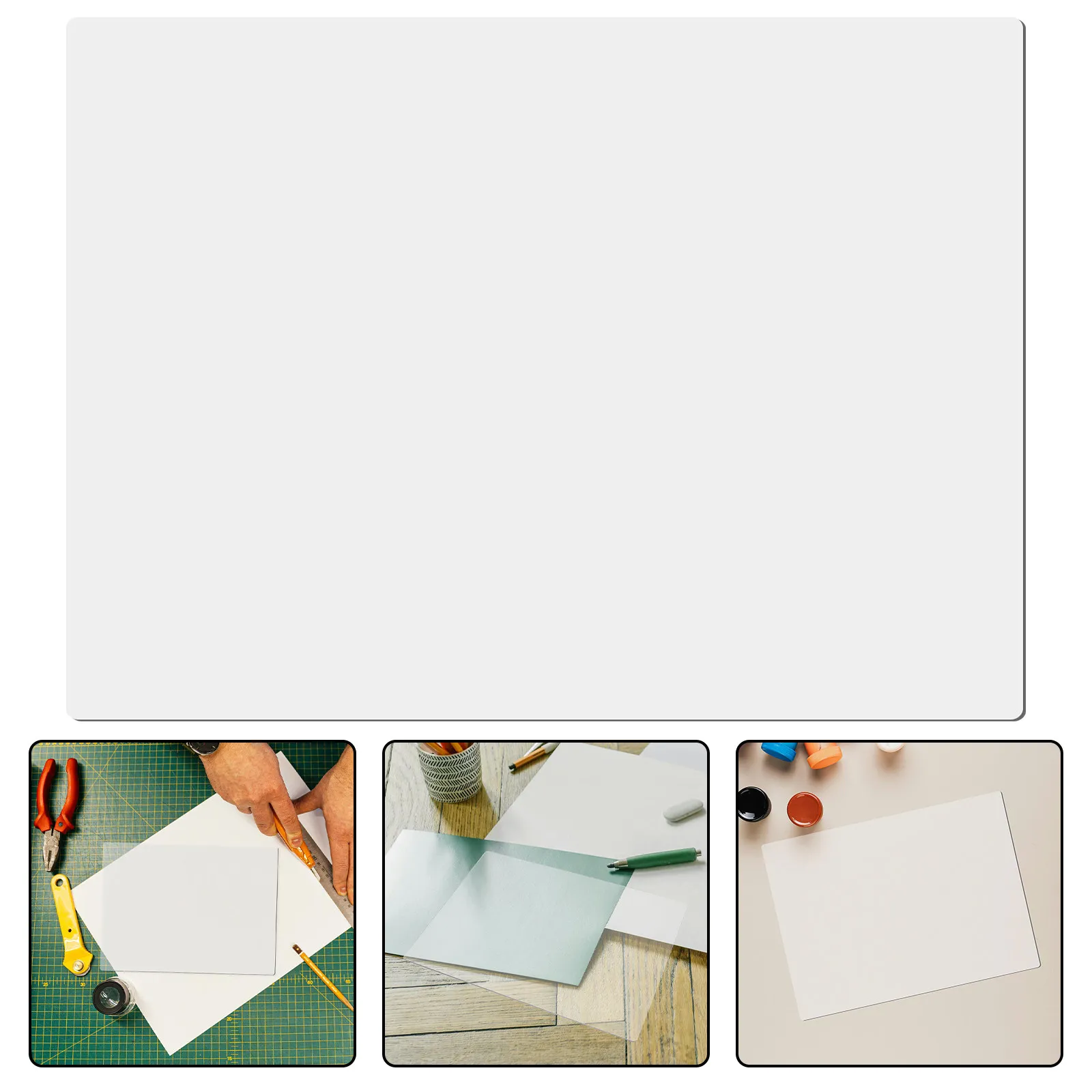 

32x22cm Clear Cutting Plate For Die Cutting Machine, 2mm Thick Acrylic Die Cut Pad Desk Protector, For DIY Art Craft Projects