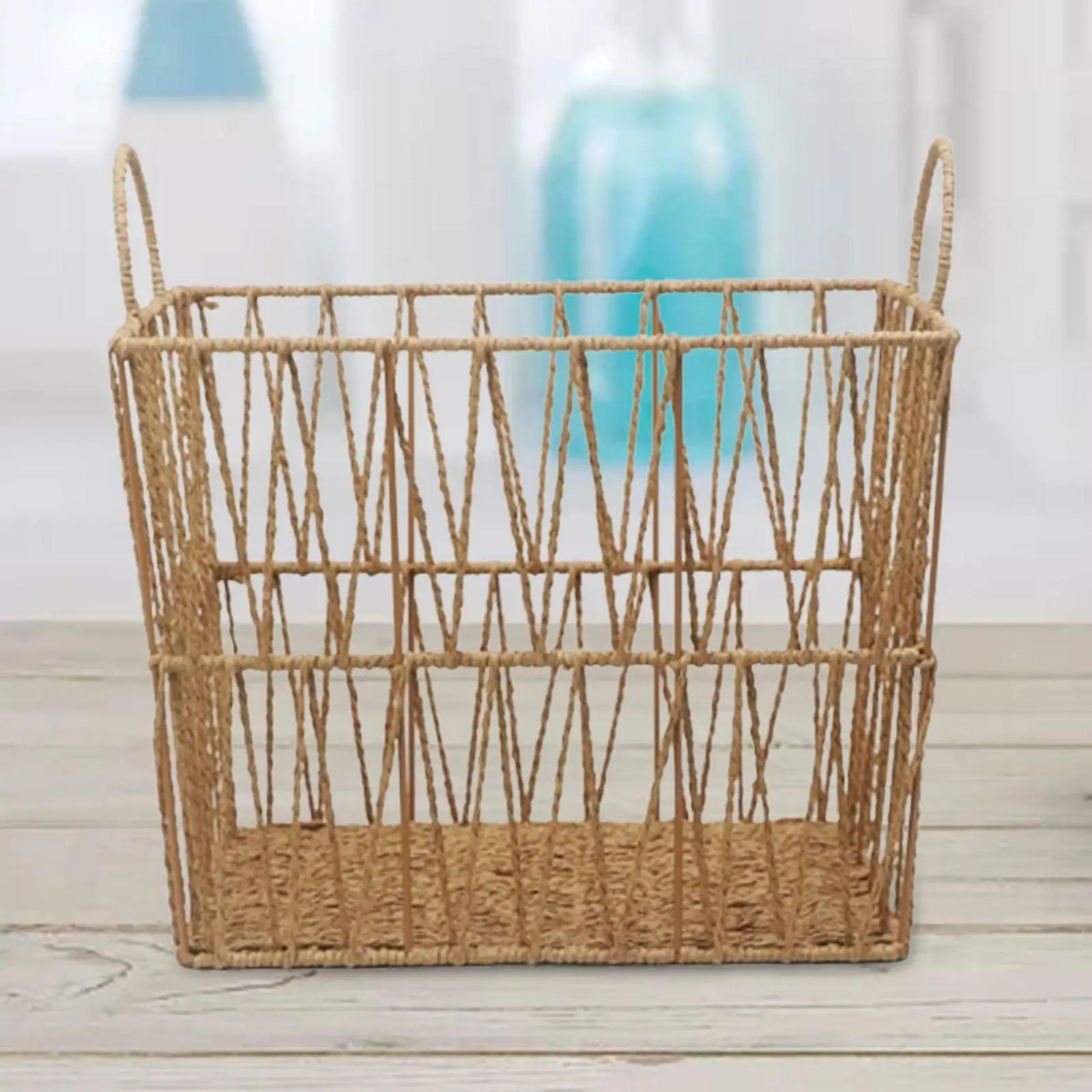 

Sundries Storage Basket Woven Serving Basket for Bedroom Office Desktop