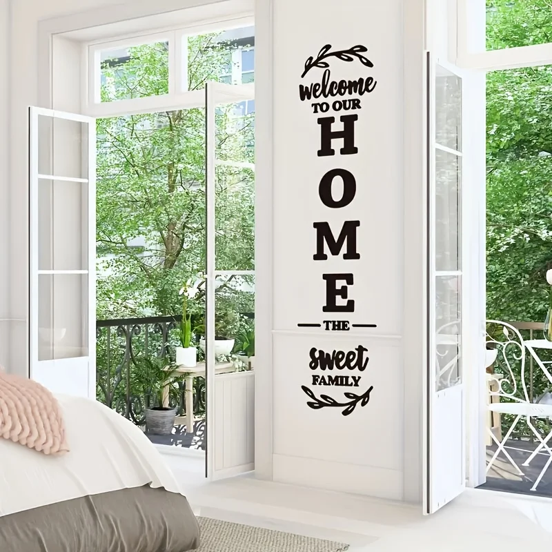 1pc family theme wall stickers, self-adhesive stickers, suitable for living room, bedroom and study.