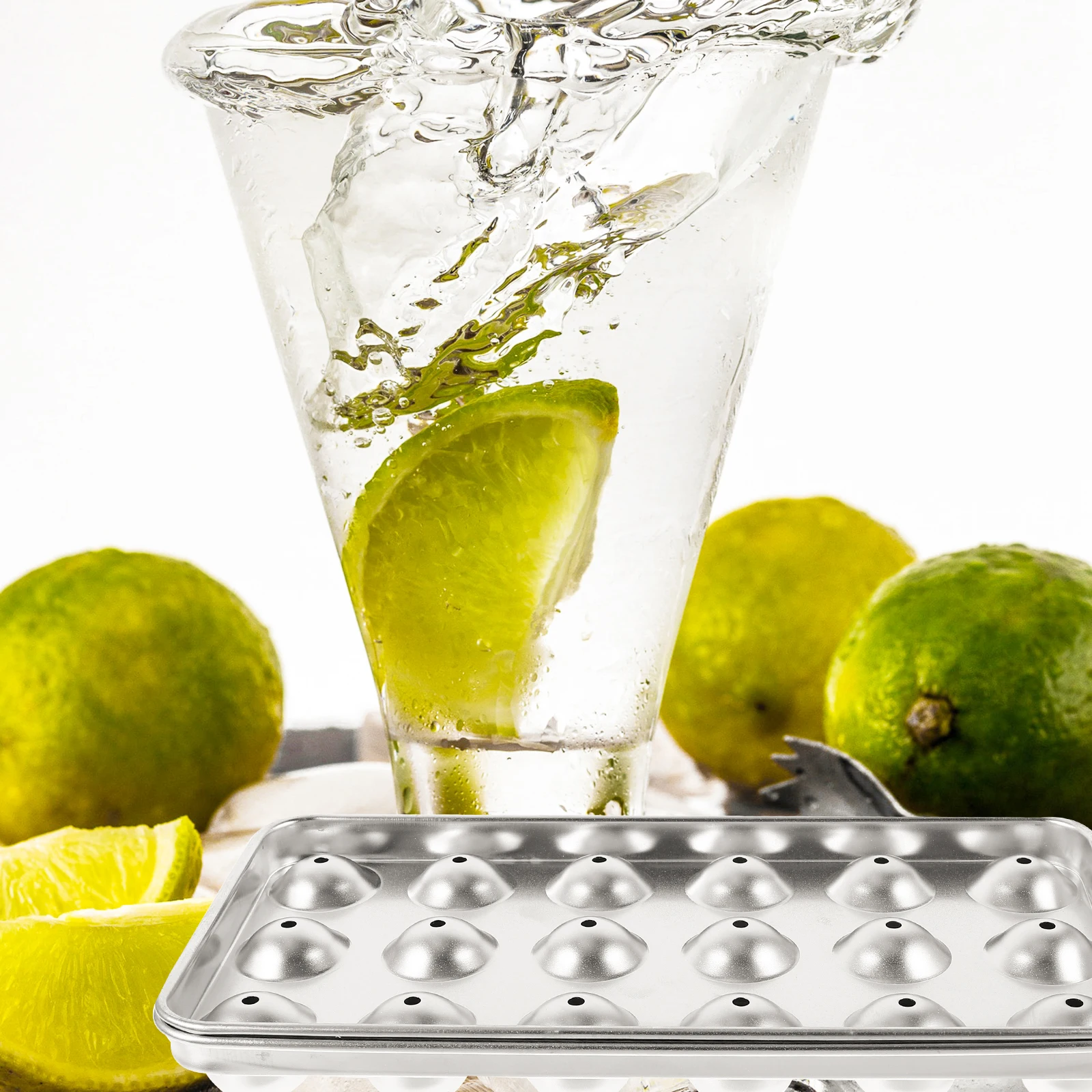 

1pc Stainless Steel Cube Trays Round Shaped Ice Making Tool Drink Accessories Shaped Mold Mold Kitchen Gadgets