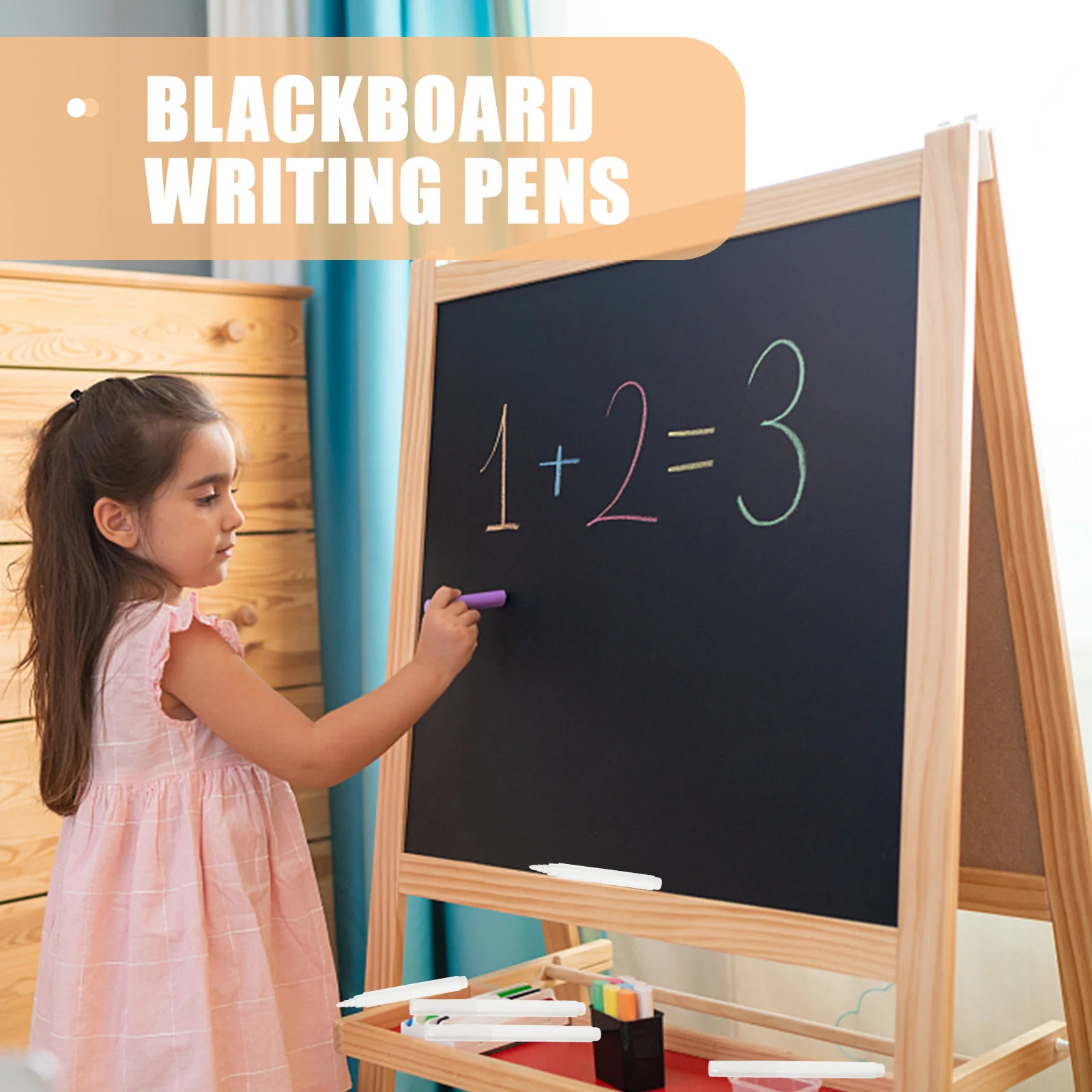 

20Pcs White Chalk Pens Premium Liquid Chalk Markers Lightweight Portable Erasable Writing Pens for Blackboard Glass Paper