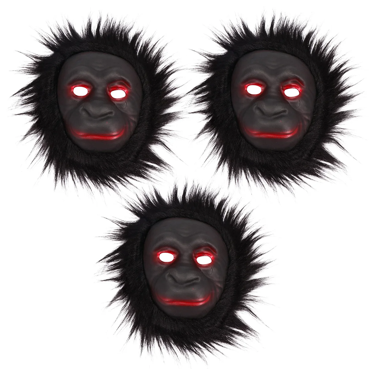 

3Pcs Animal Masks Chimpanzee Creative Durable Halloween Festival Mask Funny Breathable Party Prop Mask Chimpanzee