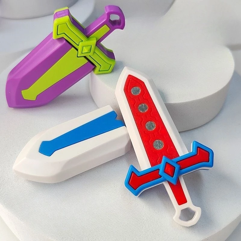 3D Printed Gravity Carrot Swords Fidget Toy Decompression Push Card Stress Relief Sensory Toys for Adults Creative Birthday Gift