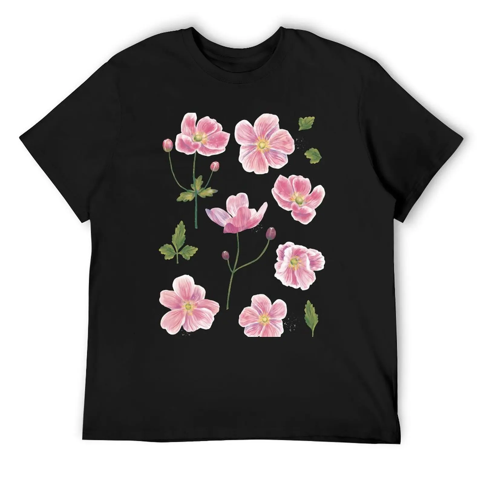 Japanese Anemone Flowers T-Shirt blanks graphics cheap stuff mens designer clothes