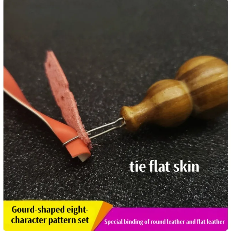 Gourd Wooden Catapult Band Installation Assist Tool 8-Loop Helper for Flat Round Rubber Bands DIY Assembly Parts